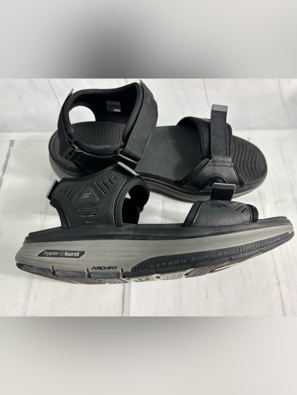 Skechers Men's Go Walk Workout Walker Hook & Loop Strap Sandals Sz 12 - Picture 6 of 11